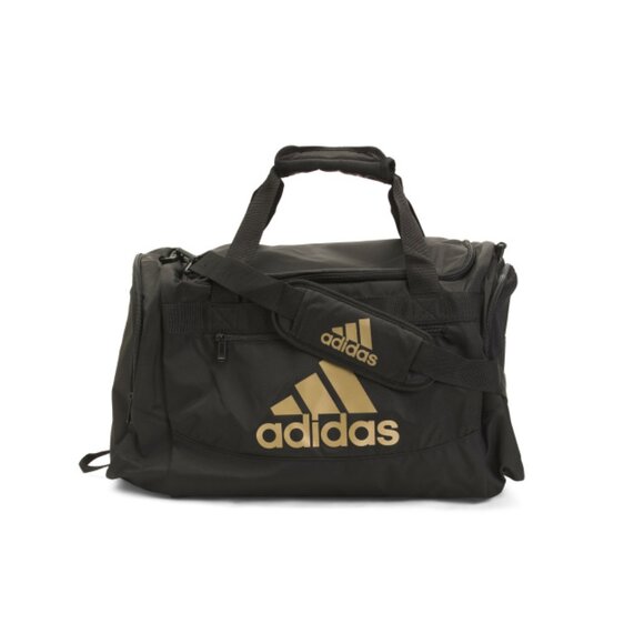 ADIDAS BLACK/GOLD Unisex Defense 2 Medium Duffel Bag